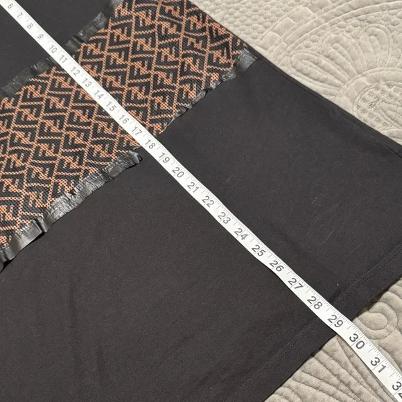 Fendi FF Mesh Panel Black T‑Shirt (Flawed Embellishment) size Large - Picture 10 of 14